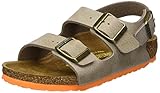 Saison: Frühling/Sommer Birkenstock Unisex-Kinder Milano Knöchelriemchen Grau (Desert Soil Taupe) 32 EU