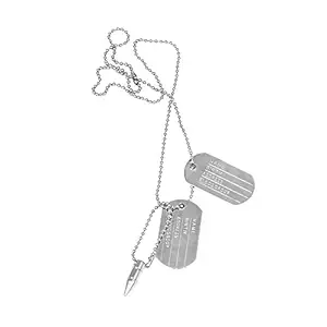 Gadget Deals Military Dog Tag Alloy Pendant with Chain