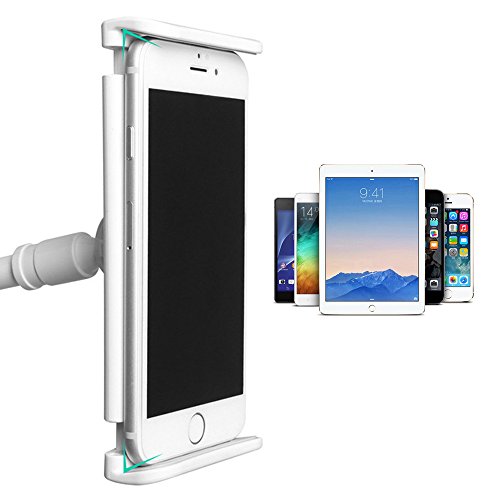 NuoYo Handy Halterung 360 Grad Drehbar Halter iPad Halterung Flexibel Winkel Tablet Ständer mit Schwanenhals,Gilt für 4 Zoll oder mehr Telefon und 10,6 Zoll für die meisten Tablet,für alle Apple-Tablet,Weiß - 8