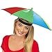 Produktbild URSING Draussen Faltbar Sonnenschirm Hut Kopfbedeckung Kappe Kopf Hut Regenschirm Hut Neuheit nach Kostüm Hut Ladies Mens Multi Color Festival hat für Golf Angeln Camping Outdoor (Multicolor)