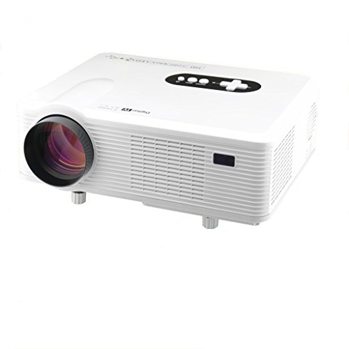 Excelvan - CL720D LED Proyector HD (3000 l&uacute;menes, resoluci&oacute;n 1280x800, HDMI VGA/ USB/ AV /Digital TV, altavoces incorporados), Blanco