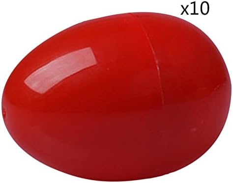 Zhuhaitf Easter Plastic Decoration Eggs 10 Pcs Coloured Model Eggs for Children Drawing Festival Party etc Size: 6 * 4.2cm