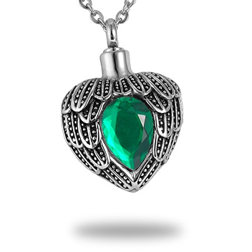 HooAMI-Cremation-Jewellery-Stainless-Steel-Angel-Wing-Birthstone-Heart-Urns-Necklace-for-Ashes-Memorial-Keepsake-Pendant