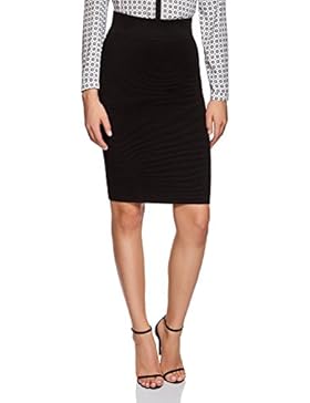 oodji Collection Damen Gerippter Strickrock Basic