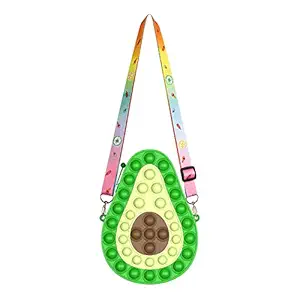 Cute Avocado Pop it Bag-Pack Toy Shoulder(Side) Bag Pop It Fidget (Avocado pop it Bag)