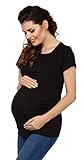 Zeta Ville – Damen Zweilagiges Still T-Shirt Top für Schwangere Kurzarm – 790c - 2