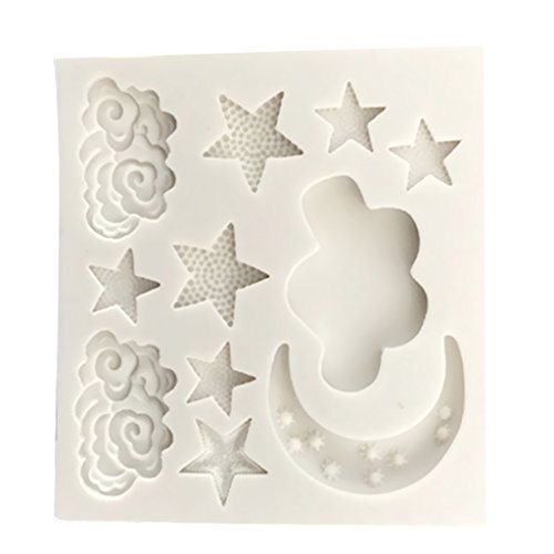 MagiDeal Stern Mond Wolken Silikon Kuchenform Backform Silikon Kuchenform Fondant Mold - 5