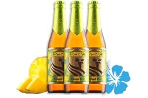 6 x DjuDju-Pineapple-Bier/DjuDju-Ananas-Bier Exotisches Afrikanisches Fruchtbier-Biermischgetränk. Das ideale Geschenk Gebraut nach einem uralten Rezept aus Ghana