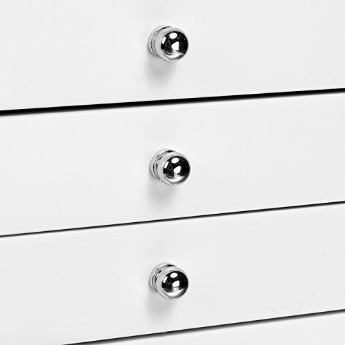 Homdox Schmuckschatullen Schmuckkästchen Uhrenkoffer Schmucklade 10 Schichten mit Schubladen Weiss - 8