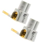 Zenitech - Pack of 2 Horizontal Connection Terminals - White - Phase and Neutral Feed - Connection Up to 35 mm&sup2; - CE Complian