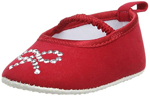 Pumpkin Patch Baby-Girl Baby Velvet Ballerina First Walking Shoes W4FW10016 Love Heart Red 4 UK Child, 20 EU