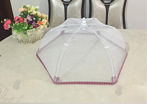 Obst deckt ein Quadrat Runde hochwertige Spitze Reis Abdeckung Gericht Abdeckung Halterung klappbar Tisch Abdeckung fliegendicht Abdeckung Schüssel Deckel Regenschirm , 3