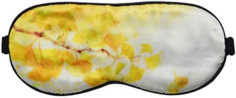MSSilk Breathable Pure Silk Sleep Eye Mask with a Bonus Carry Pouch (Autumn)