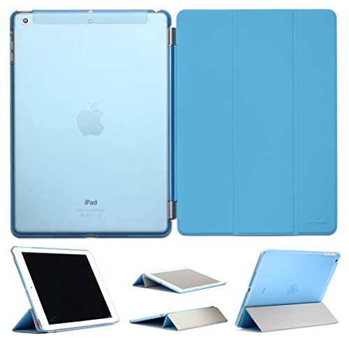Original Urcover® iPad Air 2 ( 2014 Version - 6.Generation) Smart Cover Case Etui Schutz Hülle mit Sleep/Wake & Ständer Funktion inkl. Displayschutzfolie und weiteres Zubehör - Hell Blau