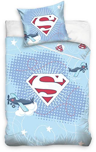 Preisvergleich Produktbild Super Baby Bettwäsche, Baumwolle, hellblau,100 x 135 cm