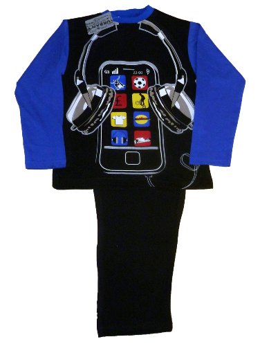 Boys HI-TECH Mobile Phone Long Cotton Pyjamas 9-10 Years