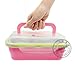 Produktbild YHKQS-KQS Kinder Lunchbox Box rosa vertiefen Edelstahl Sub-Gitter Isolierung Lunch Box Pupillen Doppel-Fast-Food-Box drei Rasterplatte