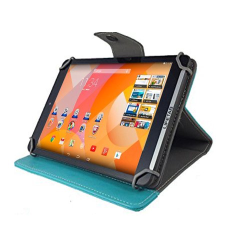 3er Starter Set Aldi Medion Lifetab P8912 MD 99066 8,9 Tablet Pc Tasche mit Standfunktion + Staub Stöpsel + Touch Pen – 3 in 1 8,9 zoll Türkis * - 2