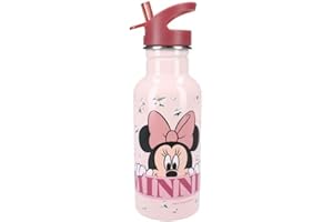 My sweety pop - Botella de acero inoxidable, Minnie Mouse, para niños, guarderías, guarderías, escuelas, vacaciones, comidas, 21 cm, para niña, 500 ml, hidratación, idea de regalo