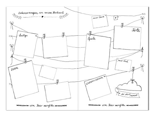 Witziges und charmantes Hochzeitsgästebuch IHR BEI UNSERER HOCHZEIT mit Fragen & zum Malen, lustige Beschäftigung für die Hochzeitsgäste, Erinnerung für das Brautpaar! Grau Weiß, Hardcover mit stabiler Fadenheftung, Hochzeitsbuch, Hochzeitsalbum, 17×24,5cm - 8