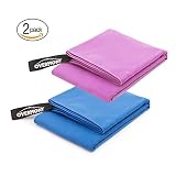 Overmont 2xToalla deportiva secado rápido de microfibra super absorbente,...