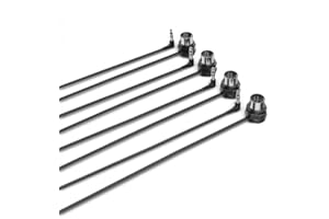 CME TRS MIDI-Kabel 4er-Pack – TRS Typ A (3,5 mm – 1/8 Zoll) auf 5-poligen DIN, 3 Fuß/90 cm, flache Ausführung – Rechtwinklige, Ultradünne Stecker für kompakte Räume