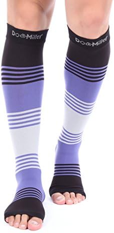 Doc Miller 1 Pair Premium Calf Compression Sleeves - 20-30mhg - Fashion Pressure Support for Sports, Running, Muscle Recovery, Varicose Veins
