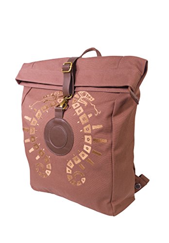 Musterbrand Zelda Rucksack Link Shield Roll-Top Daypack Wasserabweisend Unisex Braun ONE