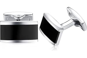 HONEY BEAR gemelli da polso uomo - Rettangolo camicia acciaio per matrimonio Commercio Regalo