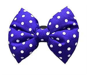 For The Fur Kids Polka Dot Bow Tie for Pets: Gentleman Dog Bow (Blue)