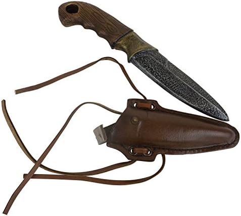 Woodsman Knife with Sheath in Brown - foam knife as prop for LARP, Cosplay or Halloween