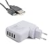 Produktbild Netzstecker Ladegerät mit 4 USB-Eingängen (EU) + 2 Micro USB Kabel zum Aufladen von HP-Sprocket Mini-Drucker | Sprocket Plus | Sprocket 2-in-1 mit Sofortbildkamera sowie weiteren USB fähigen Geräten
