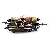 Tanto la parrilla redonda de cerámica como las sartenes de la raclette se calientan de modo rápido gracias a la potencia y a los materiales de primera calidad de la Blackjack de Klarstein.