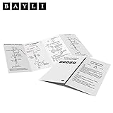 BAYLI - XXL Shisha Set, Hookah, Orientalische Wasserpfeife mit 4 Schläuchen, inklusive Zange, Tonkopf Shisha Höhe ca. 76cm Nargile Hookah mit Tonkopf und Zange + Kaminaufsatz + Mundstück F4102 -