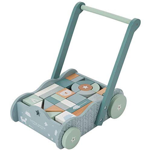Preisvergleich Produktbild LITTLE DUTCH 4415 Lauflernwagen mit Bauklötzen adventure mint