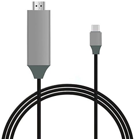 USB C to HDMI Cable (5.9ft/1.8m), Anble USB Type C to HDMI 4K (Thunderbolt 3) for Apple Macbook 2017, Chromebook Pixel, Galaxy S8/S8 Plus etc, Black
