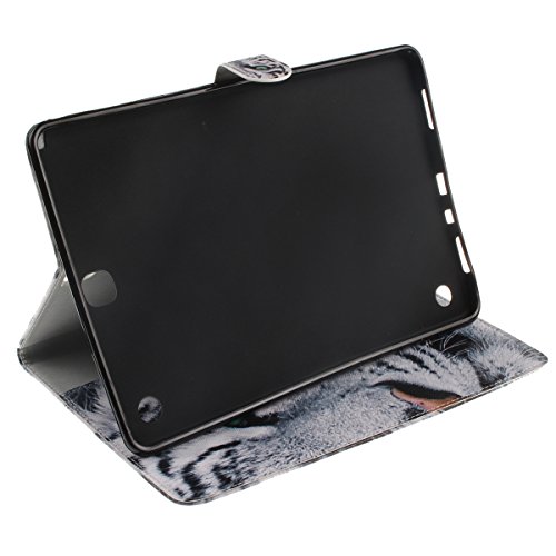 Galaxy Tab A 9.7 Hülle,Ukayfe Weißer Tiger Painted Schutzhülle fur Galaxy Tab A 9.7 SM-T550 Ledertasche Lederhülle Smart Case Cover,[Bunt Muster Design] Kunstleder Tasche PU Leder Schutzhülle Brieftasche Etui Schale Hülle for Galaxy Tab A (9.7 Zoll) SM-T550 mit 1 x Schwarze Eingabestift - 5