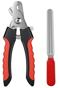 Santosh Enterprises Pet Dog's Claw and Nail Cutter, Clipper Grinder Trimmer (Red and Black)