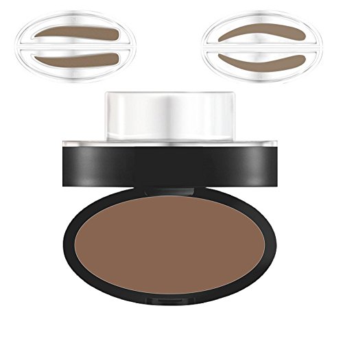 NALATI Augenbrauen Puder Natürlich + 2 Paare Eyebrow Stempel Eyebrow Stamp Perfekt für Anfänger