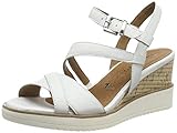gute Halt durch Riemen Tamaris Damen 1-1-28349-22 Plateausandalen, Weiß (White 100), 38 EU