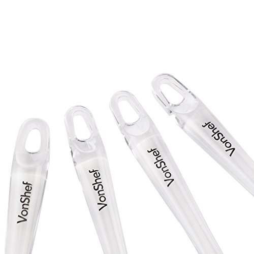 VonShef 4-teiliges Silikon Teigschaber und Pinsel Set zum Kuchenbacken und Mixen - 4