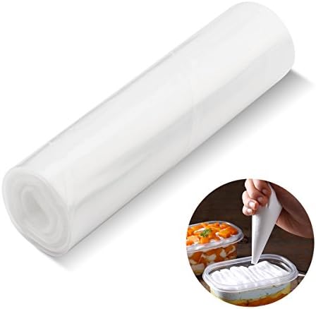 Oumosi Disposable Icing Piping Bags Cream Icing Bag DIY Tool for Pastry Cake Cupcake, Roll of 50 Pcs