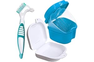 Scatola Da Bagno Per Protesi Dentale Scatola Di Immagazzinaggio Per Denti Finti Custodia Appesa Contenore A Rete Pulizia Casi Per Denti Scatole Per