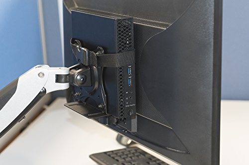 DIGITUS Multifunktioneller Mini Desktop PC Halter, Tisch Klemmbefestigung oder zwischen einer Monitor-Halterung, VESA75x75 / 100×100 - 3