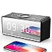 Produktbild MYGIRLE Radiowecker mit Qi kabellos Laden, Bluetooth-Lautsprecher, USB-Schnellladefunktion für iPhone XS Max, XS, Xr, X, 8, 8 Plus, Samsung Galaxy S9, S9, S8, Note 8, S7, S7 Edge