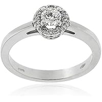 Gioiello Italiano - Verlobungsring in Weißgold und Diamanten