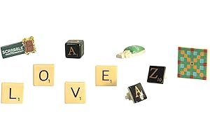 Alcara FaisTonGateau - fèves thème Scrabble de Luxe - Fèves de Collection pour Galette de Rois Epiphanie - 10 fèves Multicolores