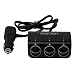 Produktbild Jasnyfall 3 Sockets Way Car Auto Cigarette Lighter Splitter Power Adapter Dual 2 USB Car Charger for iPhone for Samsung YC-401A