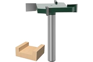 WSOOX CNC Spoilboard Surfacing Router Bit, 1/4 Inch Shank Slab Flattening Planing Bits 40mm Cutting Diameter Carbide Planer Bit, 1/4 Inch Cutting Height Woodworking Router Tool