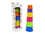 First Steps - 6 Coloured Stack Up Cups - Ideal For 6 Months +